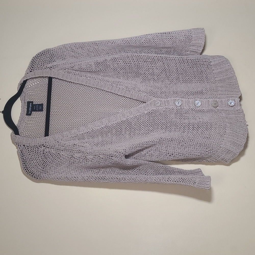 Plus Ramie/Cotton Cardigan Sweater, Lane Bryant 18/20, Taupe
